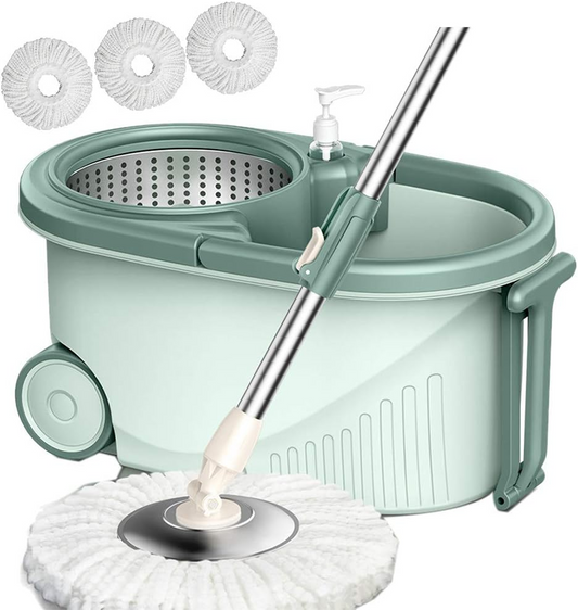 Spin Mop with Basket - System Stainless Steel 360°