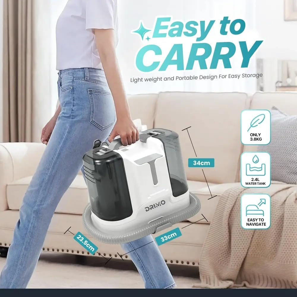 Drimo Pro 6-in-1 Spot Cleaner 450W Portable Carpet & Upholstery Cleaner