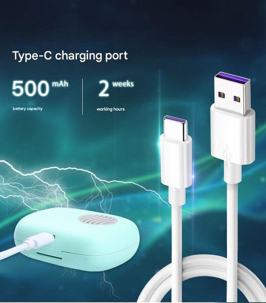 Portable UVC Toothbrush Sterilizer Case with Drying Fan - USB-C Rechargeable, 5-Minute Fast Disinfection(white)