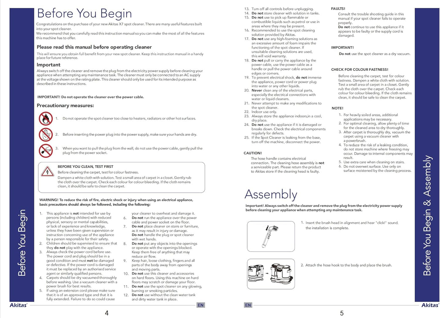 X7 Spot Cleaner Carpet Washer Remove Spills and Stains from Carpets, Stairs, Upholstery Portable and Compact