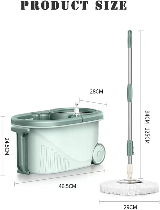 Spin Mop with Basket - System Stainless Steel 360°