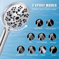 Shower Head, 9 Functions Spray Settings Handheld Showerhead