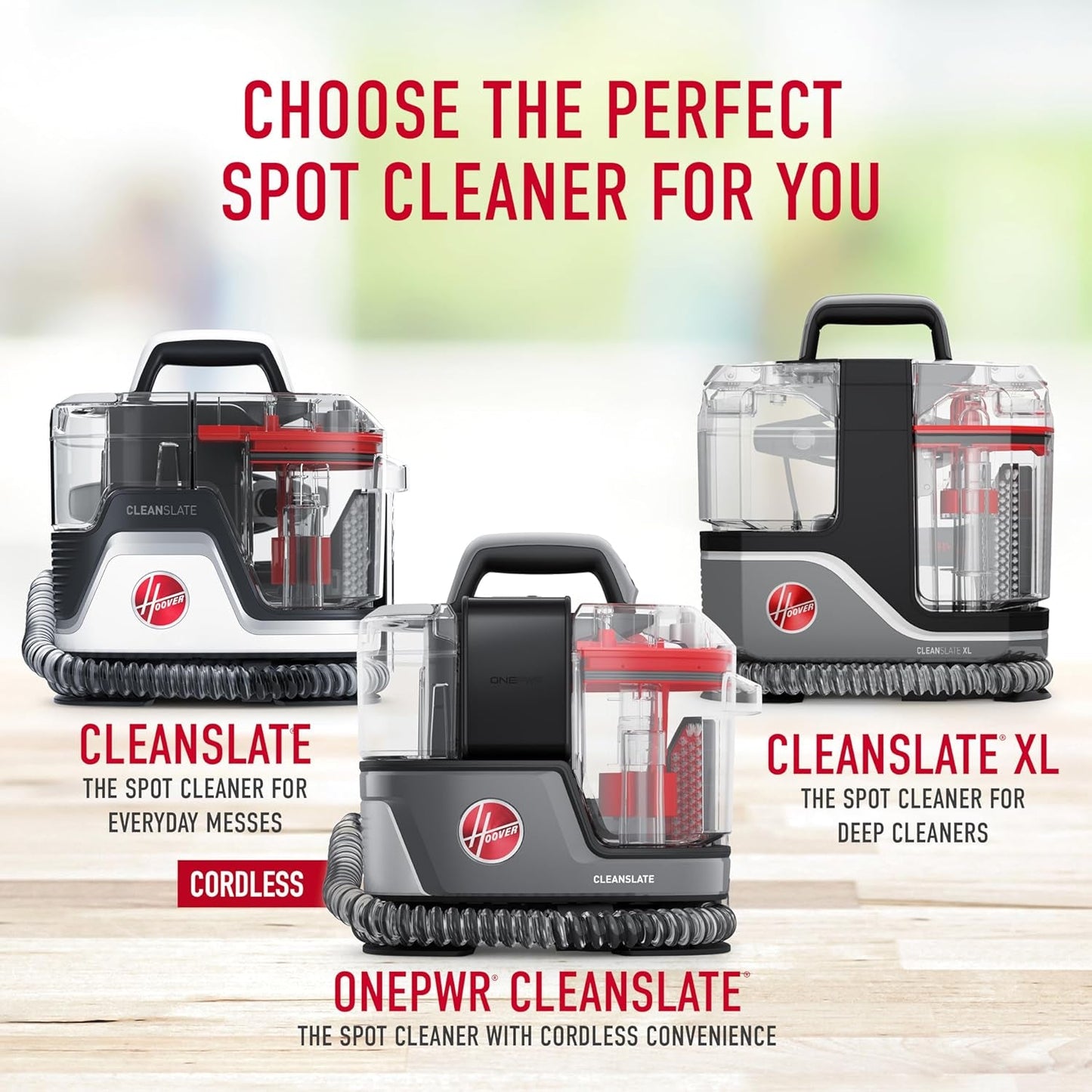 Cleanslate Spot Cleaner, Powerful Portable Carpet and Upholstery Washer with Multi-Tool Kit, Multi-Purpose Stain Remover