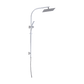 WELS 10" Rain Shower Head Set Square Dual Heads High Pressure with Handheld in Chrome