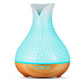 Blue Crack 500ml Wood-Grain Essential Oil Aroma Diffuser with Lattice Design and Humidifier