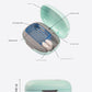 Portable UVC Toothbrush Sterilizer Case - 5-Minute Automatic Sanitizer, USB-C Rechargeable(white)