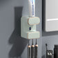 Automatic Toothpaste Dispenser with UVC Toothbrush Sterilizer & Holder - Wall Mounted, Rechargeable(green)